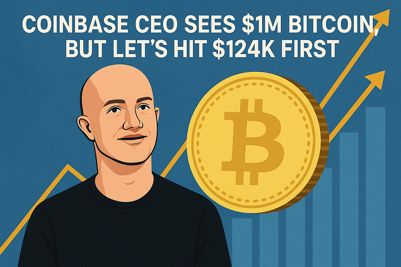Coinbase CEO sees $1M Bitcoin, but let’s hit $124K first.