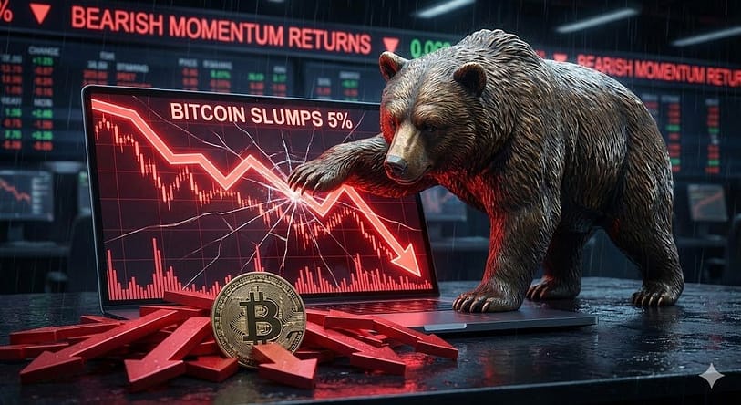 Bitcoin Price Slumps 5%, Bearish Momentum Returns With Force