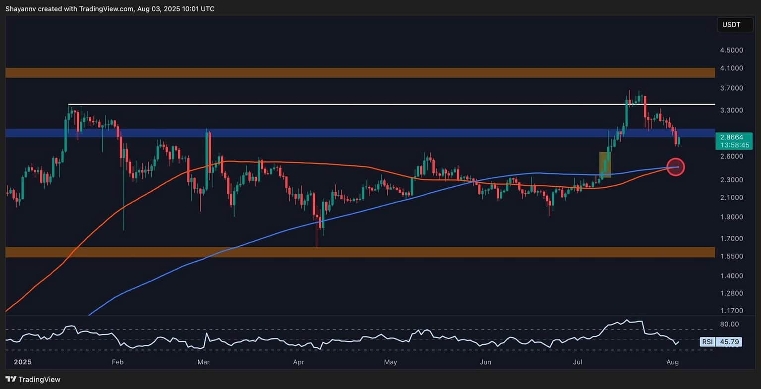 These Are XRP’s Next Defense Lines After a Breakdown Below $3