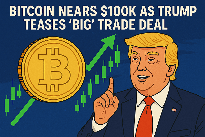 Bitcoin Nears $100K as Trump Teases ‘Big’ Trade Deal