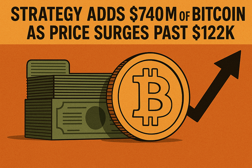Strategy Adds $740M of Bitcoin as Price Surges Past $122K