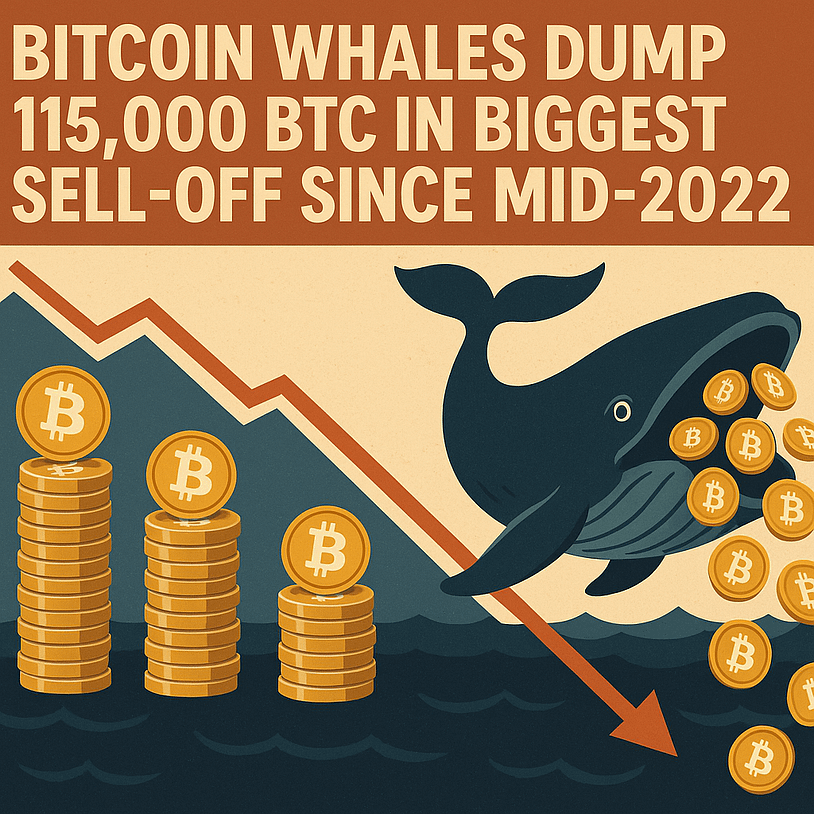 Bitcoin Whales Dump 115,000 BTC in Biggest Sell-Off Since Mid-2022
